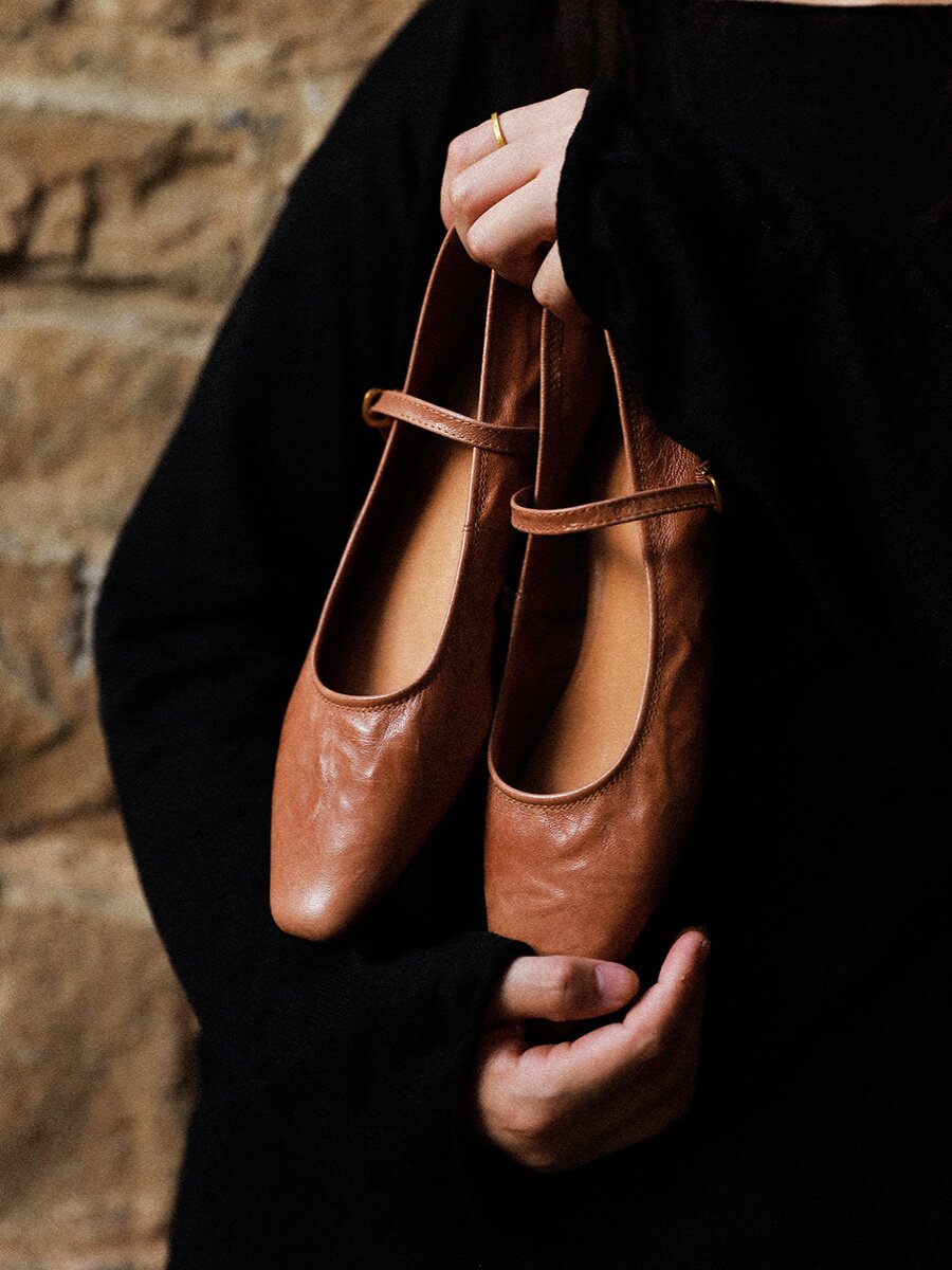 Low-Heeled Mary Jane - Yellow
