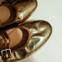 Mary Jane Pumps - Gold
