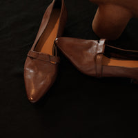 Retro Mid-Heel French-Style Pumps - Black