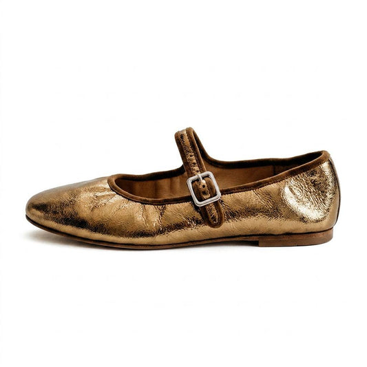 Mary Jane Pumps - Gold