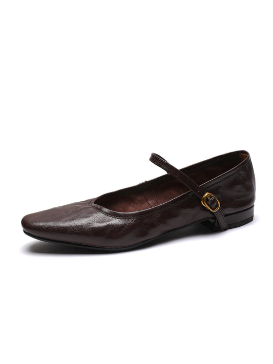 Low-Heeled Mary Jane - Black