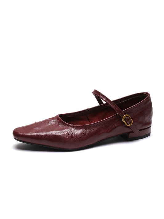 Low-Heeled Mary Jane - Yellow