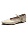 Low-Heeled Mary Jane -Beige